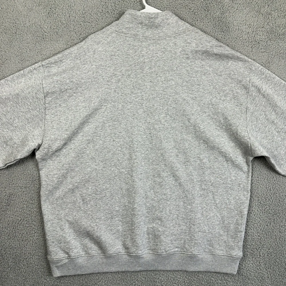 True Religion Sweatshirt Mock Half Zip Men 3XL Heather Gray Relaxed Pullover NEW